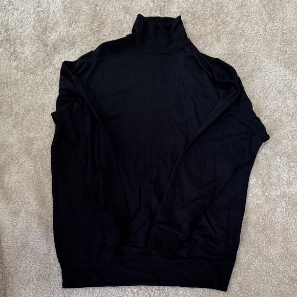 Express Mock Turtleneck Left-Cold-Shoulder Sweatshirt/Sweater - Picture 1 of 4